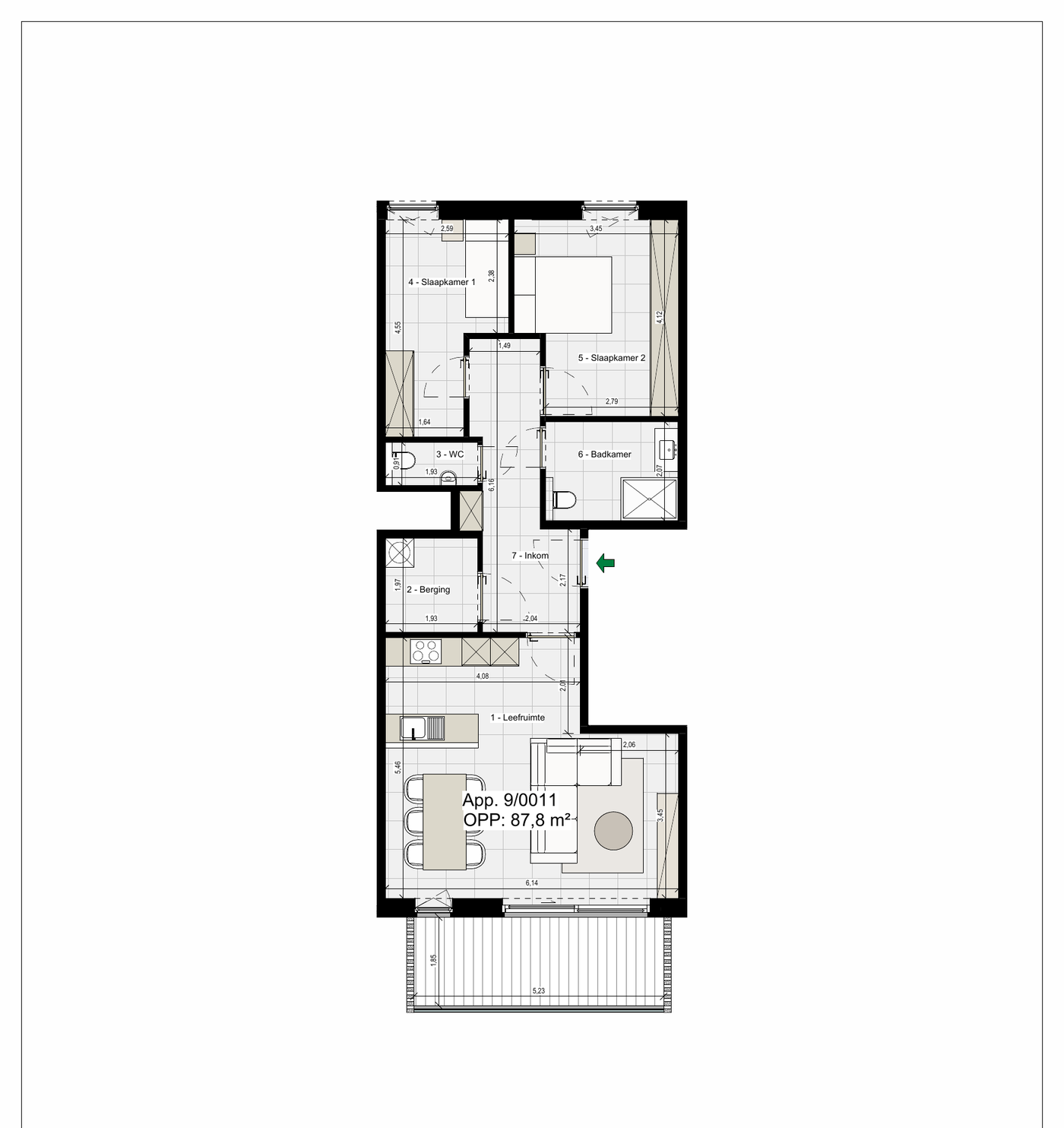 Plattegrond LA1.11