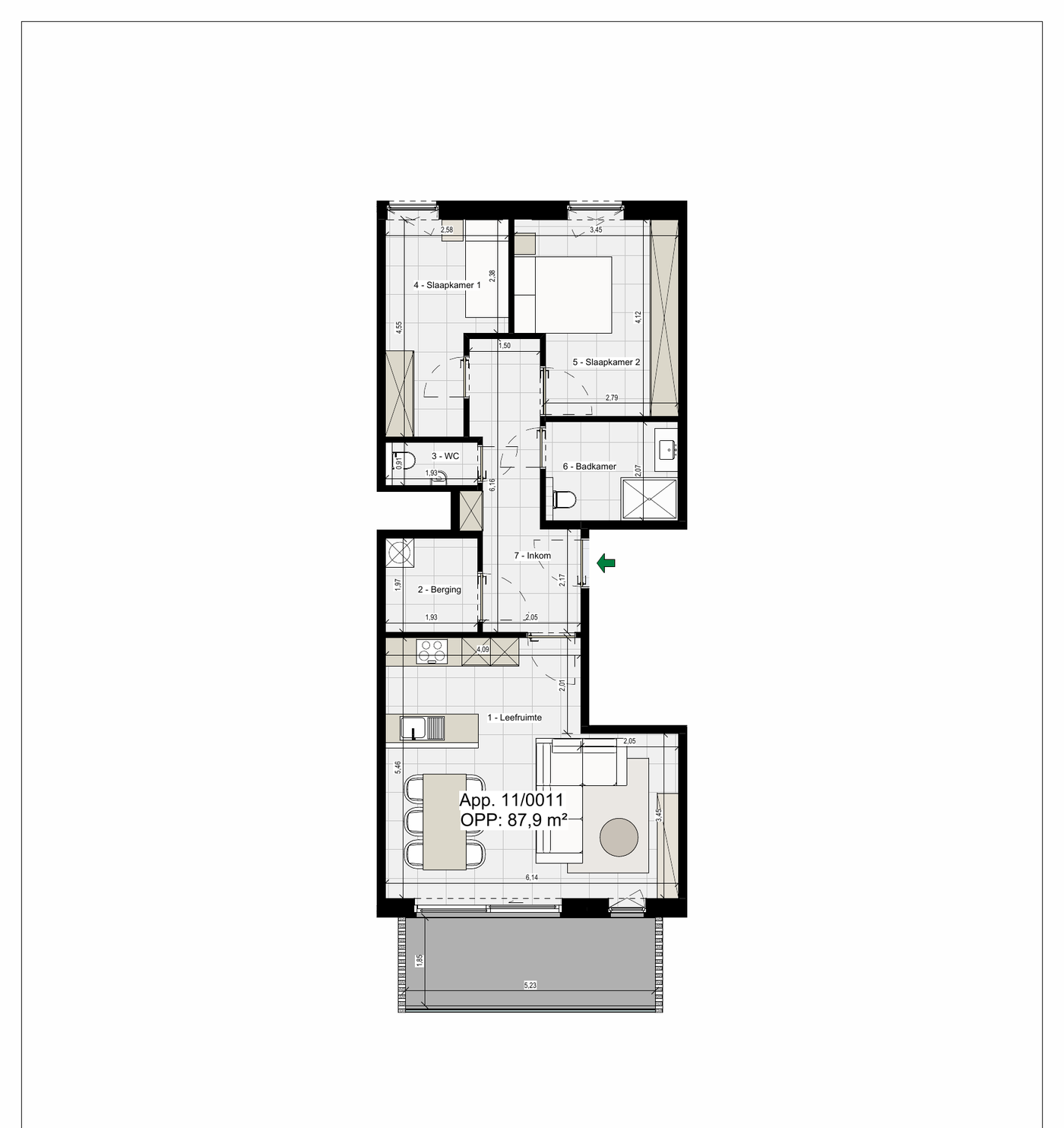 Plattegrond LA1.13